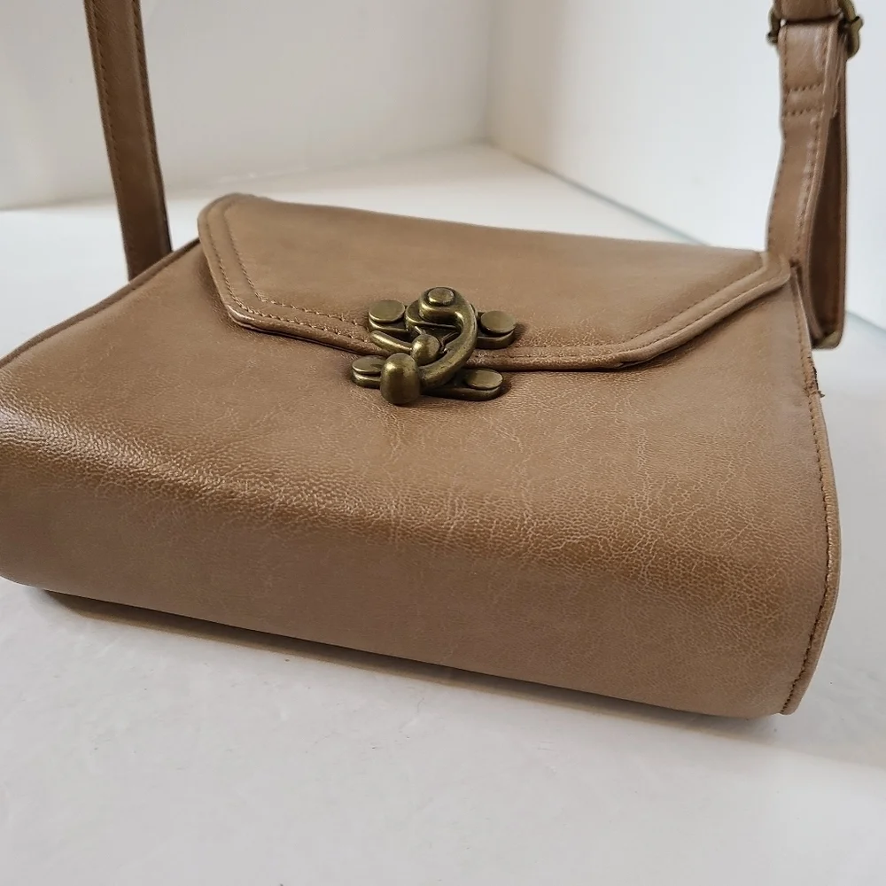 Tan Square Crossbody Bag - Picture 5 of 8